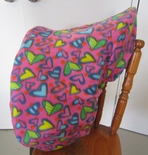 Horse Saddle Cover Pink Heart print Discontinued Colour.  50% OFF - HALF PRICE