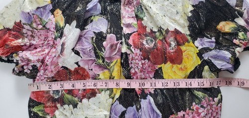 New Dolce & Gabbana Mock-Neck Puff-Sleeve Floral print maxi dress Gown size 42 - Picture 7 of 12