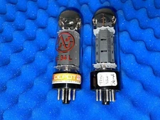2 EL34 Vacuum Tube Mullard JJ RUSSIA / Triplett Tested Micromhos & Plate mA