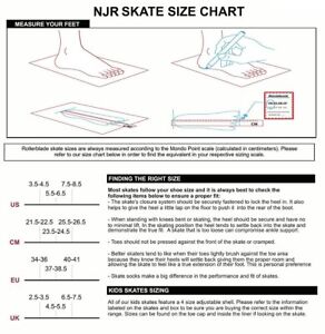 Kids Skate Size Chart