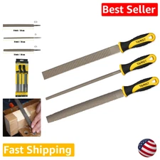 3-Piece Wood Rasp File Set - High-Quality Carbon Steel - Woodworking & Shaping