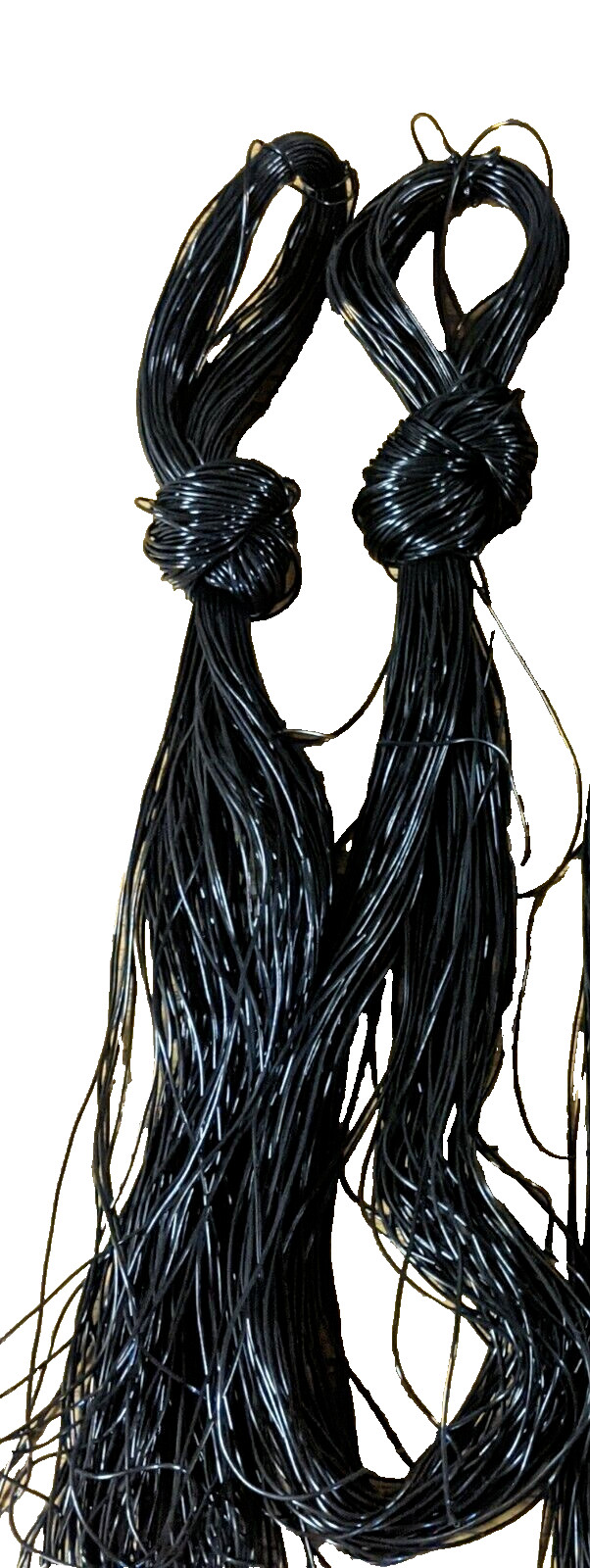 2 Pieces of African Rubber Hair Thread, Black Anango yarn, F