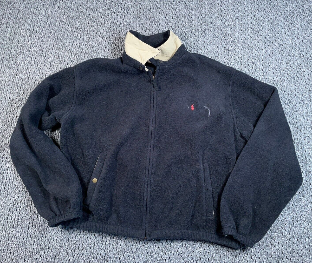 Polo Ralph Lauren Polartec Zip Fleece Jacket Adult XL Black Polo Ralph Lauren Polartec Zip Fleece Jacket Adult XL Black