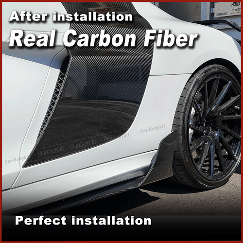 Se adapta a Audi R8 V8 2008-2015 carbono faldones laterales alerón labio - Imagen 5 de 15