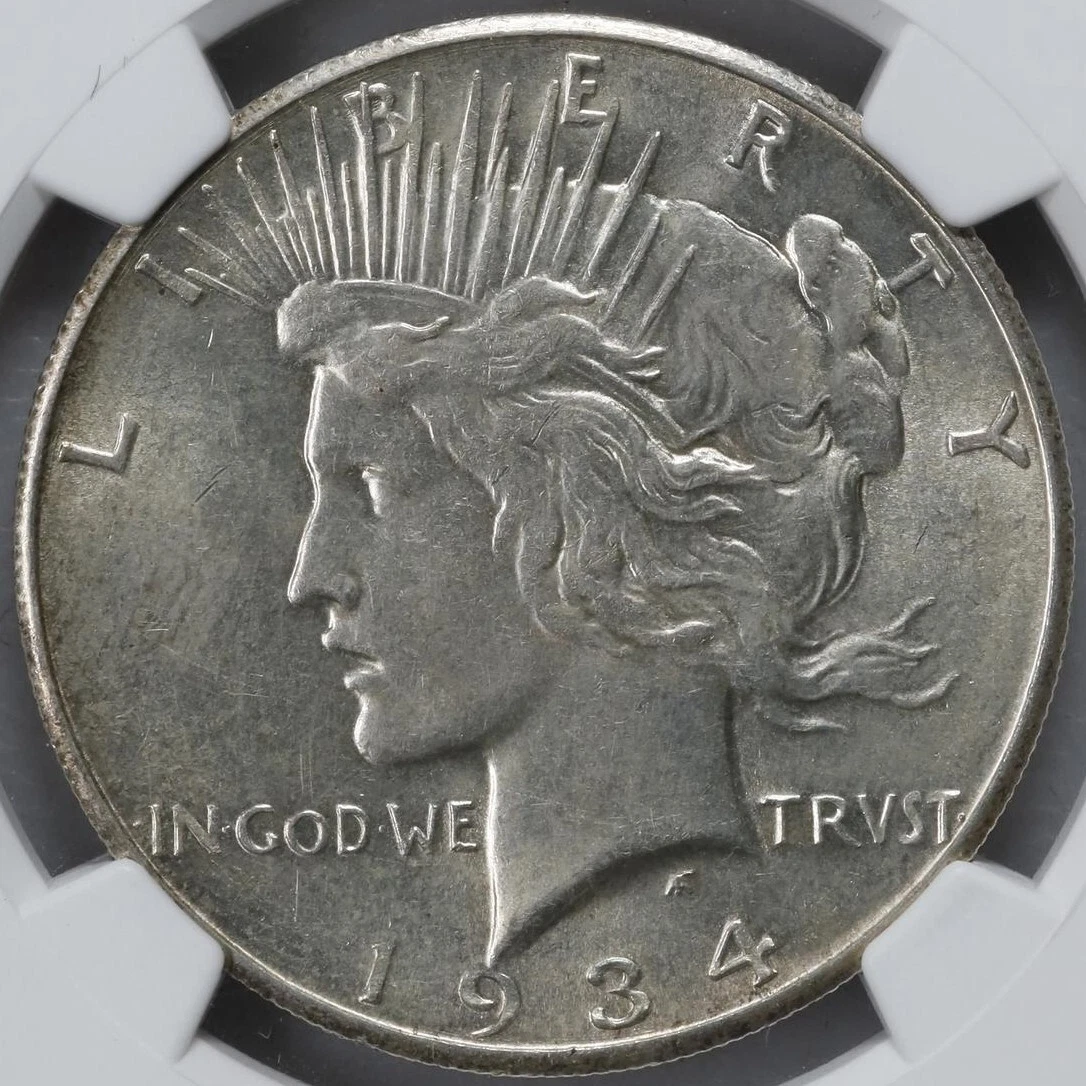AU 58 Graded 1934 Year Peace Dollars (1921-1935) for sale | eBay