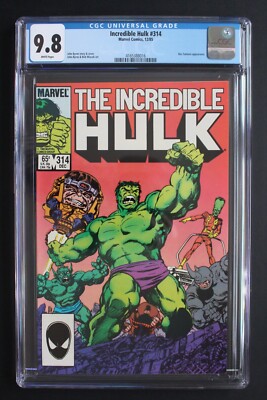 INCREDIBLE HULK #314 JOHN BYRNE Begin 1985 Samson Abomination Juggernaut CGC 9.8