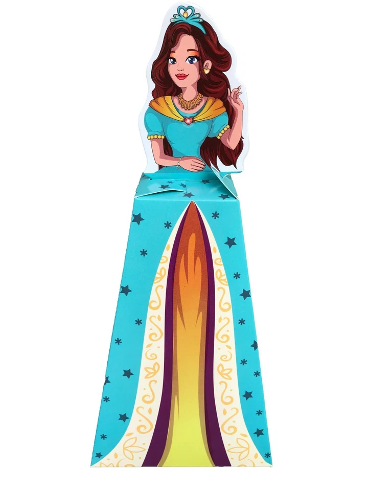 JAYD Products Princess Party Favor Boxes, (pacote com 12) caixa de presente de aniversário, caixa de boneca - Imagem 2 de 4