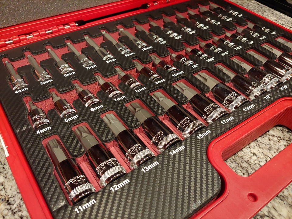 Mac Tools 40PC. 3/8 & 1/2 Drive Metric RBRT Hex Bit Socket Set | eBay