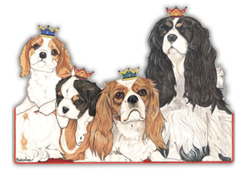 Cavalier King Charles Magnet Wooden - Picture 1 of 1