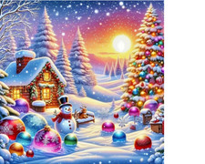 CHRISTMAS ORNAMENT SNOWMAN TREE Pendant 925 plated Silver 20" 22" Necklace Women