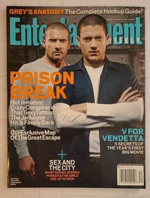 PRISON BREAK Entertainment Weekly (March 2006) Dominic Purcell + V For Vendetta