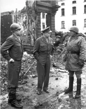 WW2 WWII Photo US Generals Bradley Eisenhower Patton in Bastogne  World War Two 