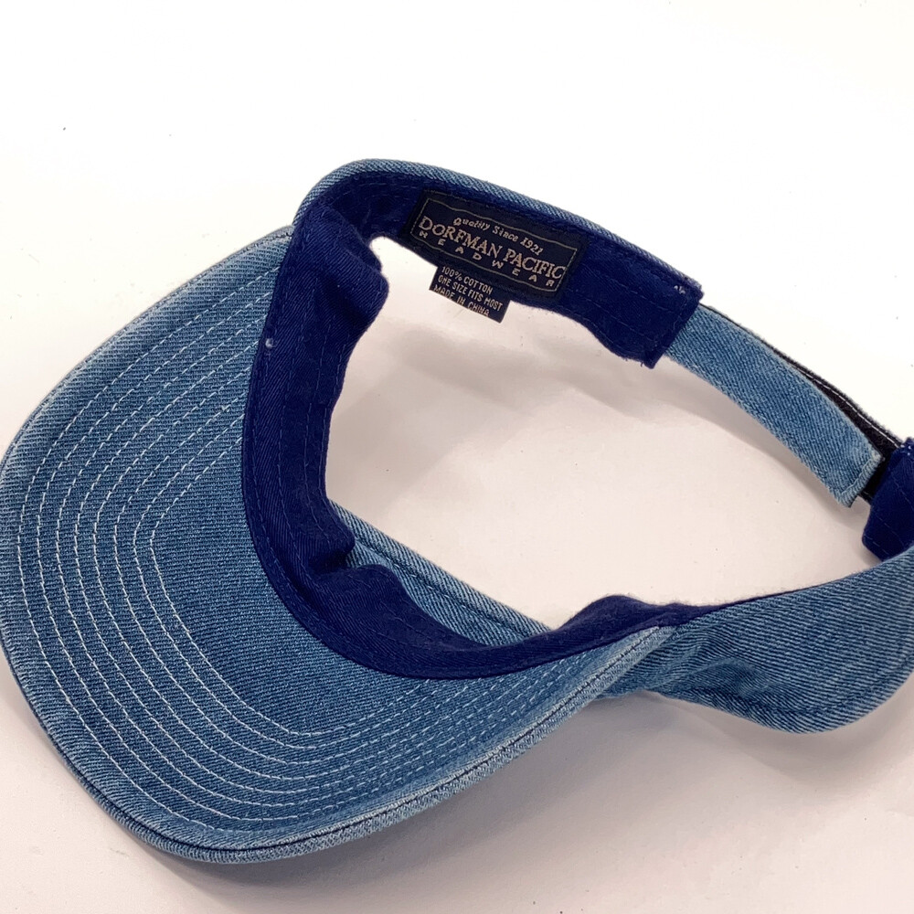 Denim Jean Blue Sun Visor Dorfman Pacific Headwear