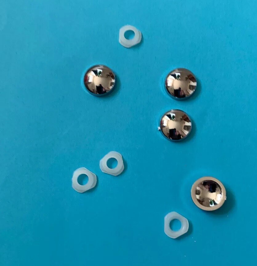Plastic Dome Cover Cap Chrome Finish Plastic Mirror Fixing Screw Size No 6-8