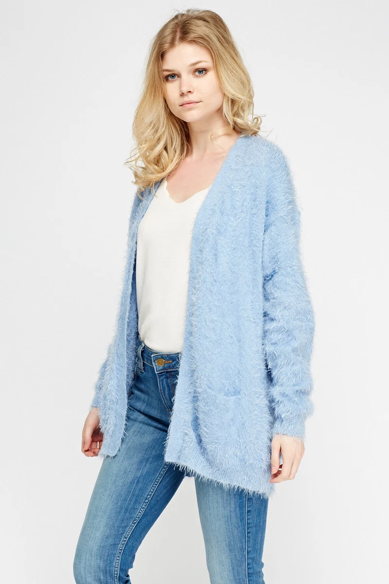 Women's eyelash cardigan clearance
