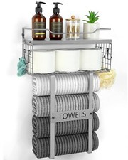 TOWEL RACKS FOR BATHROOM WALL MOUNTED BATH WALL TOWEL HOLDER SET ABOVE TOILET ST