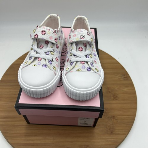 Cynthia Rowley Little Girls Smiley Face Hook And Loop closure Sneakers Size 9 - Picture 6 of 10