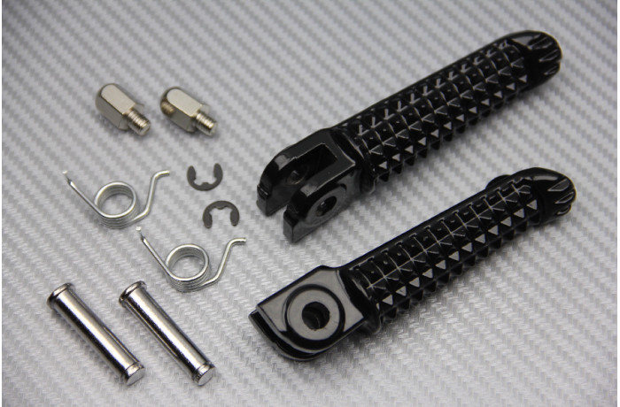 Repose-pieds moto avant antidérapants pour pilote de Yamaha YZF-R1 noir