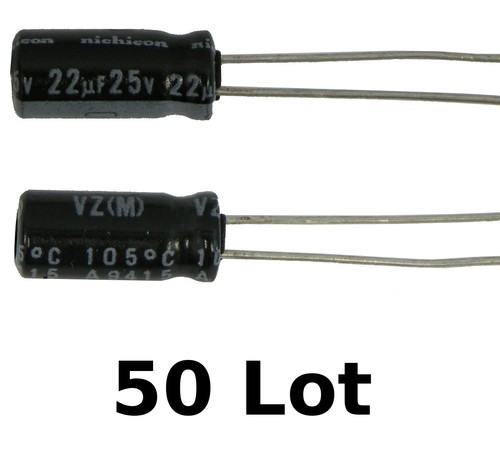 Nichicon 22uf 22ufd 25V Volt 105 Degree Hi Temp Radial Electrolytic Capacitor - Picture 12 of 14