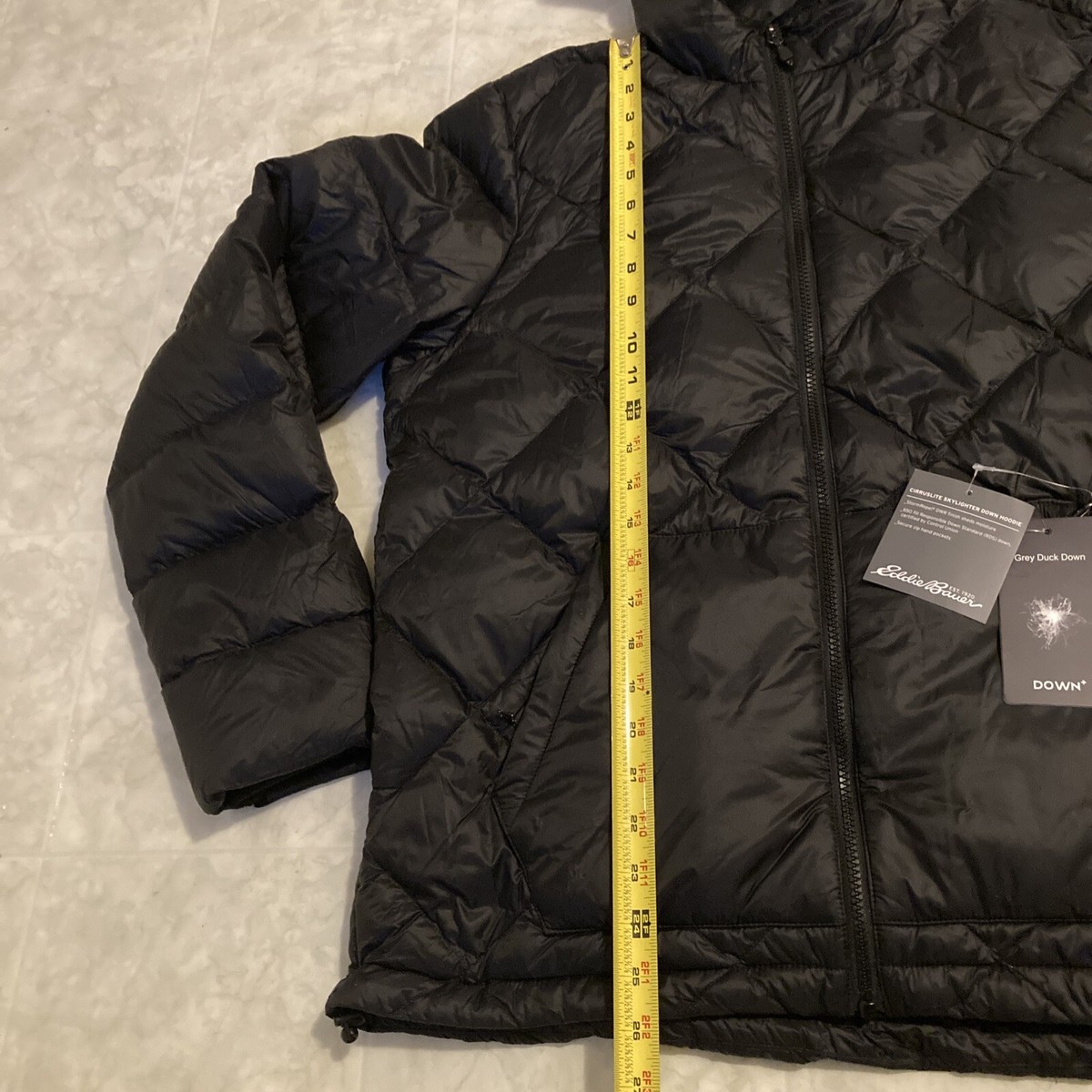 Eddie Bauer Cirruslite Skylighter Down Hoodie Jacket Black Medium M | eBay