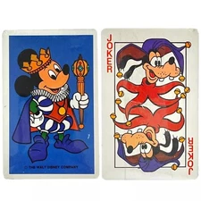The Walt Disney Company Vintage King Mickey Joker Goofy Playing Card Deck 70s