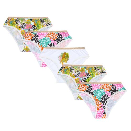 Girls 100% Cotton Briefs 5 Pack Underwear Kids Knickers/Pants Age 2-13 Years - Picture 12 of 53