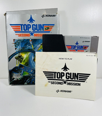Top Gun: The Second Mission NES Nintendo Game Original BOX Complete CIB Manual