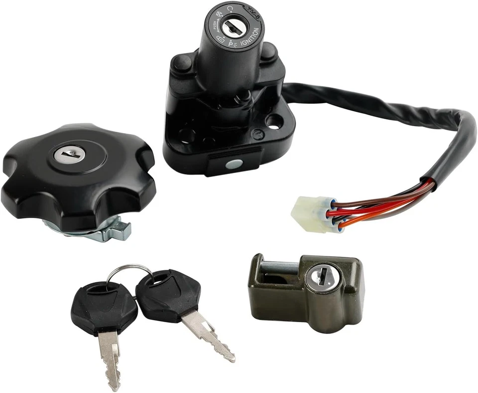 Juego de bloqueo para Suzuki DR650SE DR650S 1996-2024 interruptor de encendido tapa del tanque de combustible gasolina Foto 3 de 4