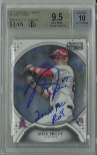 2011 Mike Trout Bowman Sterling Auto RC... BGS 9.5 Gem Mint w/10 ROY auto