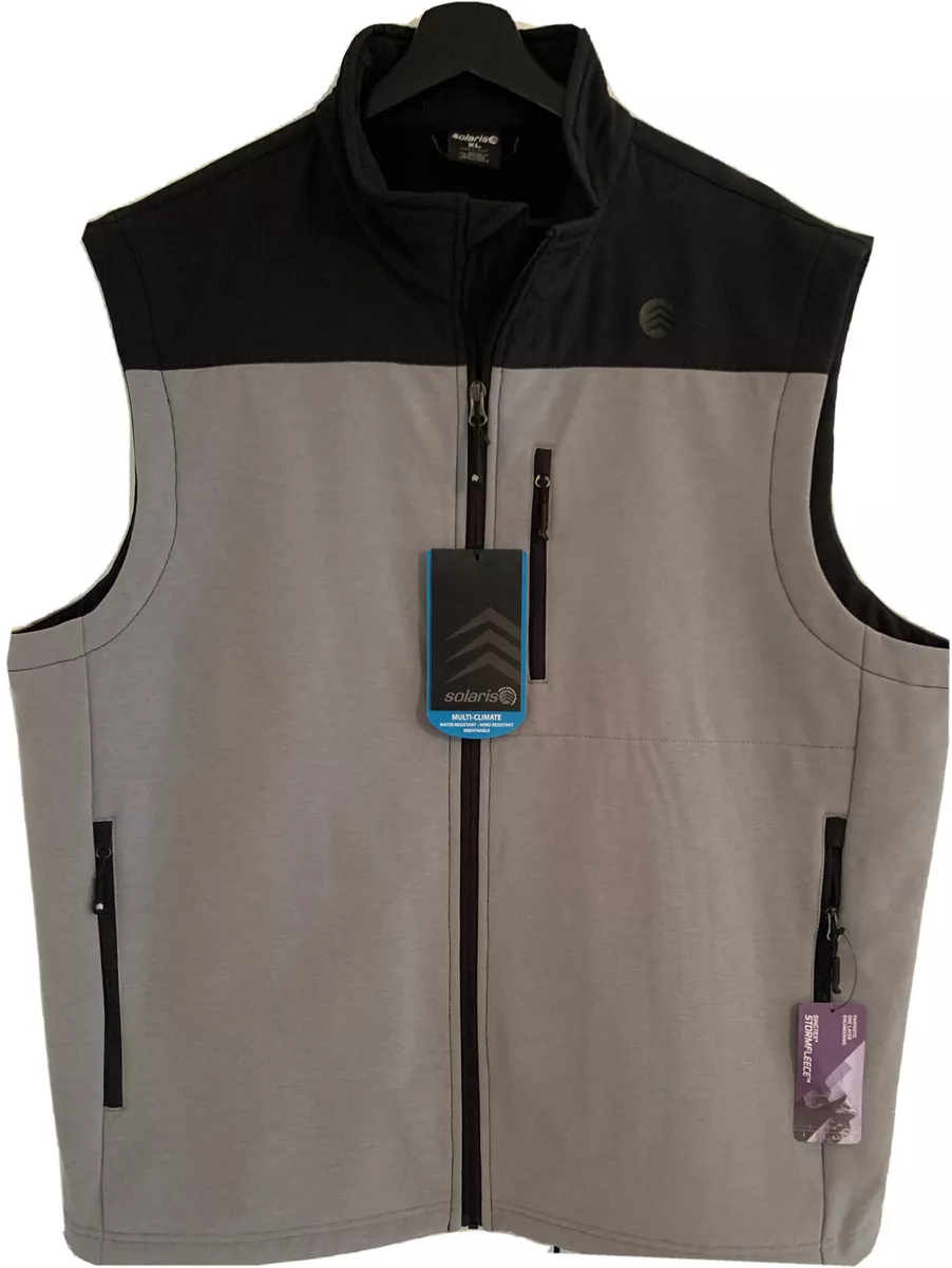 SOLARIS Mens Multi-Climate Zip Vest Jacket Water Resistant Grey - X-Large NWT