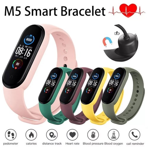 M5 smartwatch Uhr Schrittzähler Bluetooth Smart Tracker Sport Fitnessuhr Puls