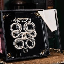 Real Caduceus Viper Snake skeleton, Ouroboros...