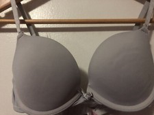 NWOT Girls Junior Xhilaration Bra 32B Padded Adjustable Stap Gray
