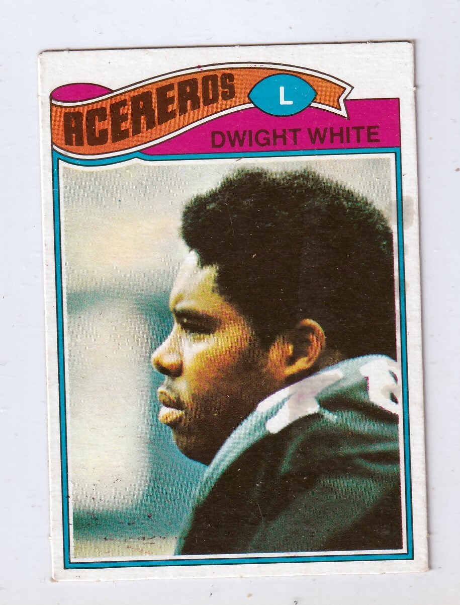 1977 Topps Mexican # 75  DWIGHT WHITE  Steelers  Texas State   stf