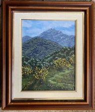 Catalonia Alta Garrotxa Girona Spain Signed Illegible °Frame Antique Oil