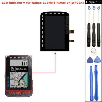 LCD Display Bildschirm für Wahoo Elemnt Roam V1 WFCC4 Fahrrad Computer ersetzen