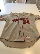 Game Worn Used Miami Red Hawks Baseball Jersey Size 48 #21
