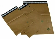 Biodegradable Poly Bag Mailer 25 #0 6x9 Brown Unlined Self Seal Envelope