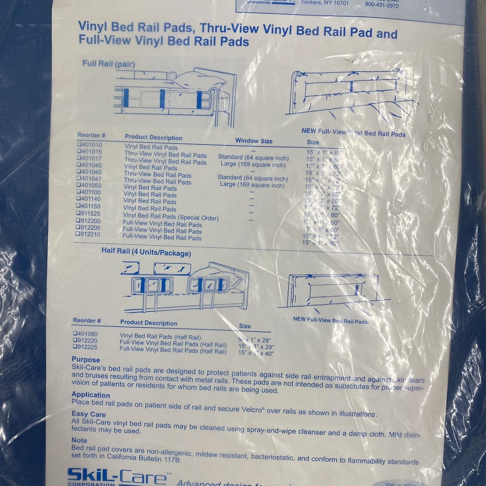 Almohadillas de riel de cama de vinilo SkiL-Care (clásicas) Foto 2 de 4