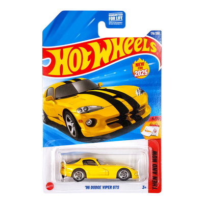 HOT WHEELS '96 Dodge Viper GTS Yellow HW Then and Now Mainline