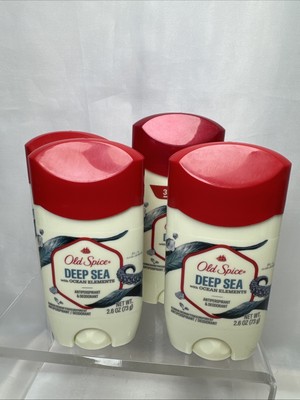 4x Old Spice  Antiperspirant Deodorant Deep Sea Ocean Elements 2.6oz  EXP 3/2026