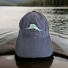 TOMMY BAHAMA NAVY BLUE Cotton Golf Baseball Cap Hat Size S/M