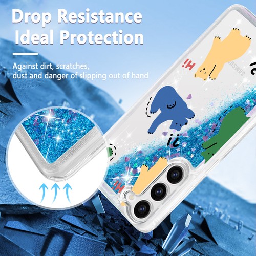 Flüssig Glitzer Hülle Niedlich Gemustert Soft Cover für Samsung Galaxy A56 A36 A16 S25 - Bild 60 von 70