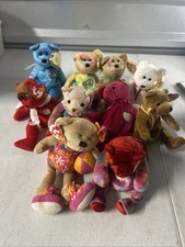 Vintage Beanie Baby Bear Lot of 10 with Tags