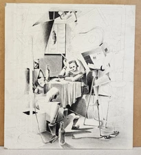 Vintage 1950s SCI-FI Original ROBOT SMOKING Surreal MOVIE SET Images Art