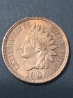 Uncirculated 1906 Indian Head Cent with 4 Diamonds. Rare in This Condition.
