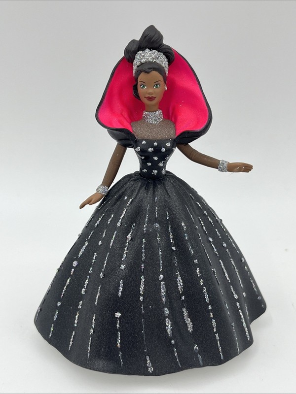 1998 Hallmark Keepsake African-American Holiday Barbie Ornament 1st in Series