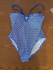 Shade  Shore Women's Halter V-Neck Full Coverage One Piece Swimsuit XL 468-63