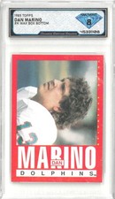 1985 Topps DAN MARINO #K Box Bottom  💎 DSG 8 NM/Mint
