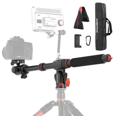 AMBITFUL 42'' Aluminum Tripod Boom Arm, 360° Rotatable Overhead Mount, 22lbs
